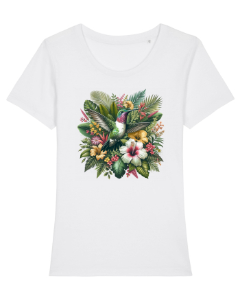 Colibri - flori exotice - 2 White