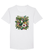 Colibri - flori exotice - 2 Tricou mânecă scurtă guler larg Bărbat Skater