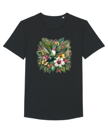 Colibri - flori exotice - 2 Black