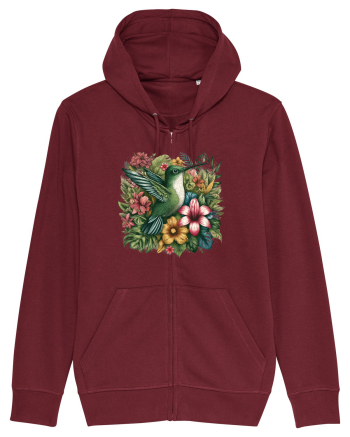 Colibri - flori exotice - 1 Burgundy