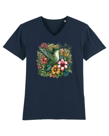 Colibri - flori exotice - 1 French Navy