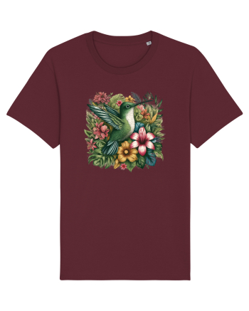 Colibri - flori exotice - 1 Burgundy