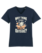 Outside the box - pisica cool Tricou mânecă scurtă guler V Bărbat Presenter