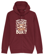 Outside the box - pisica cool 2 Hanorac cu fermoar Unisex Connector