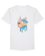 La mare Tricou mânecă scurtă guler larg Bărbat Skater