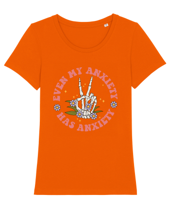 Even my Anxiety Has Anxiety, Skeleton Hand Bright Orange