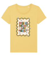 Even my Anxiety Has Anxiety Tricou mânecă scurtă guler larg fitted Damă Expresser