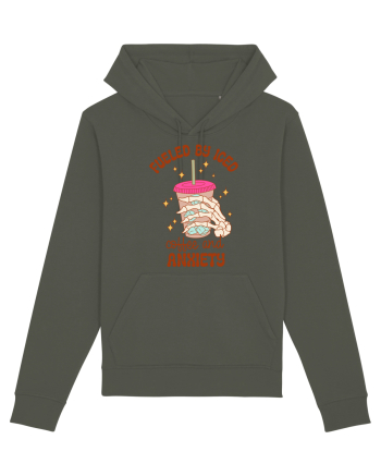 Fueled By Iced Coffee And Anxiety Khaki
