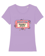 Hello I Am Probably Anxious Tricou mânecă scurtă guler larg fitted Damă Expresser