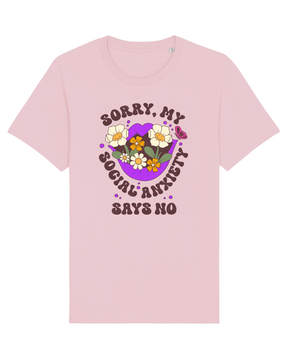 Tricou mânecă scurtă Unisex Rocker Cotton Pink
