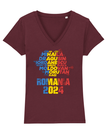 Suporter Romania - Echipa nationala Euro 2024 v2 shadow Burgundy