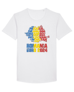 Suporter Romania - Echipa nationala Euro 2024 v1 shadow Tricou mânecă scurtă guler larg Bărbat Skater
