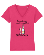 CHAM PAIN Tricou mânecă scurtă guler V Damă Evoker