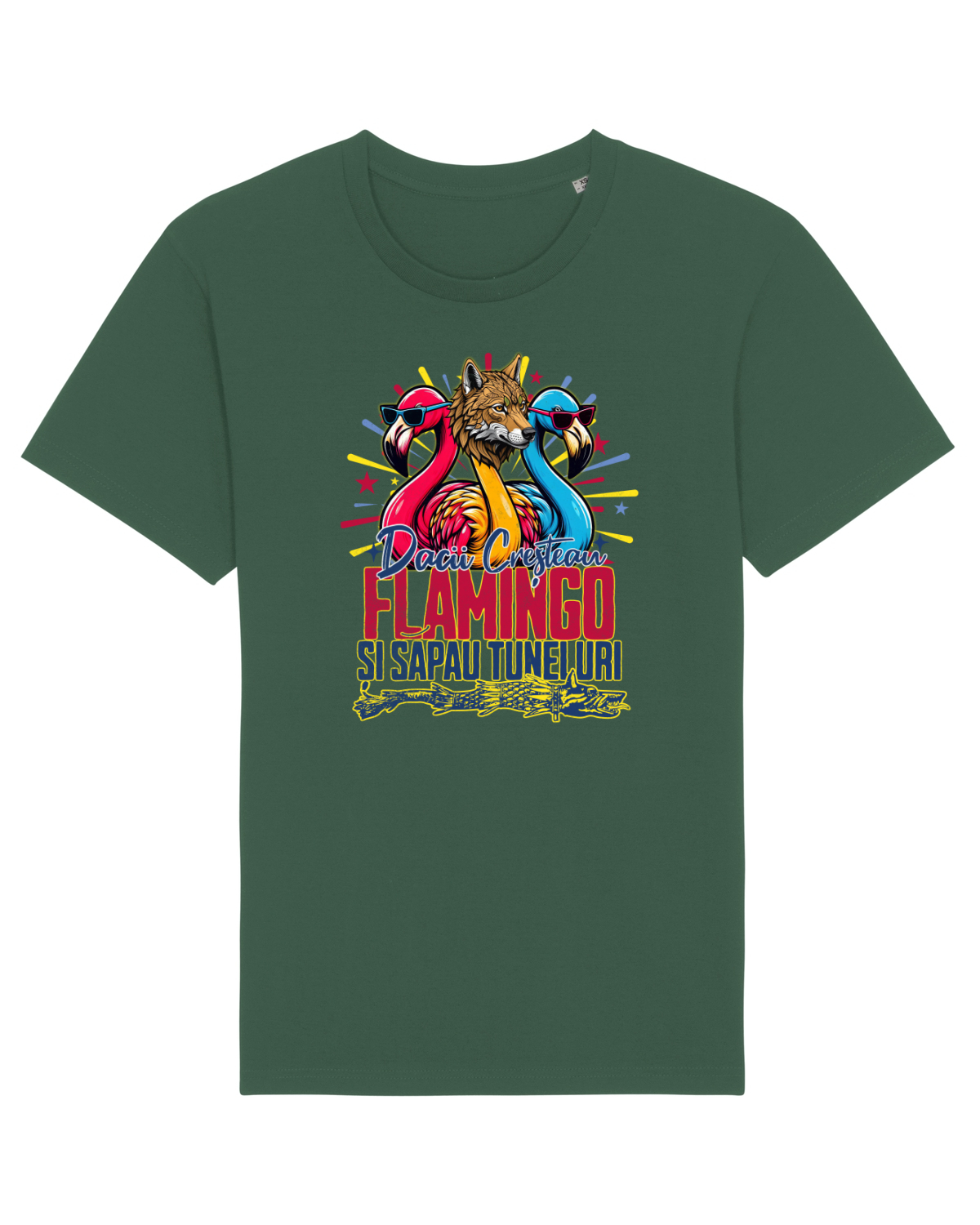 Tricou mânecă scurtă Unisex Rocker Bottle Green