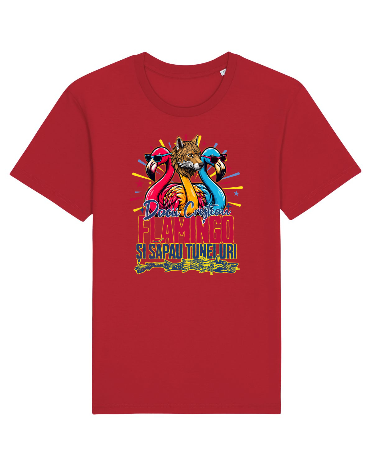 Tricou mânecă scurtă Unisex Rocker Red