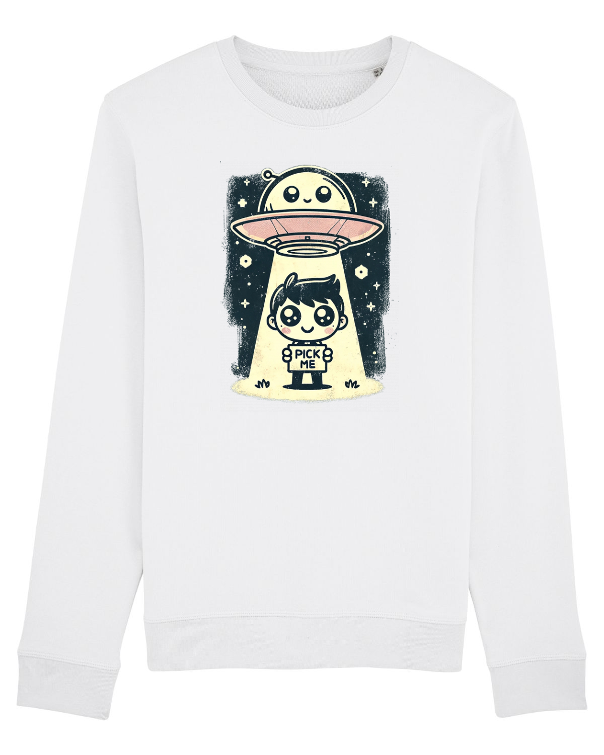 Bluză mânecă lungă Unisex Rise White
