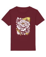 Bujor alb pe fond galben Tricou mânecă scurtă  Copii Mini Creator