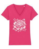 Bujor  Tricou mânecă scurtă guler V Damă Evoker
