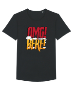 OMG! Bere! Tricou mânecă scurtă guler larg Bărbat Skater