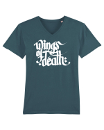 Wings of Death - white Tricou mânecă scurtă guler V Bărbat Presenter