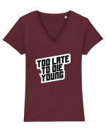 To late to die young Tricou mânecă scurtă guler V Damă Evoker