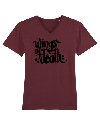 Wings of Death - grunge black Burgundy