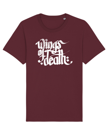 Wings of Death - grunge white Burgundy