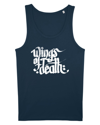 Wings of Death - grunge white Navy