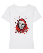 Dali Mask Tricou mânecă scurtă guler larg fitted Damă Expresser