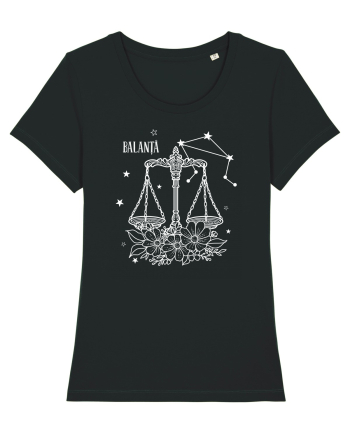 Zodiac Floral - Zodia Balanță - pt culori inchise Black