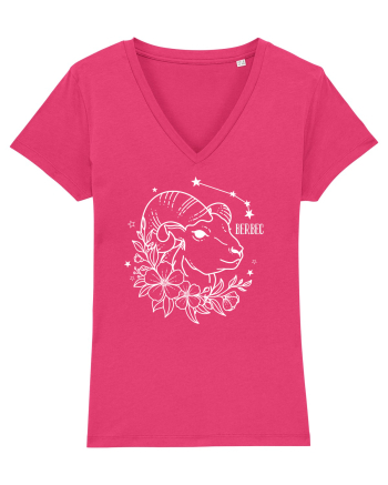Zodiac Floral - Zodia Berbec - pt culori inchise Raspberry