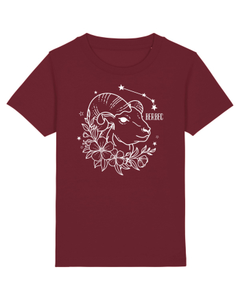 Zodiac Floral - Zodia Berbec - pt culori inchise Burgundy