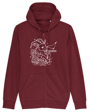 Zodiac Floral - Zodia Capricorn - pt culori inchise Burgundy