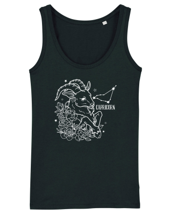 Zodiac Floral - Zodia Capricorn - pt culori inchise Black