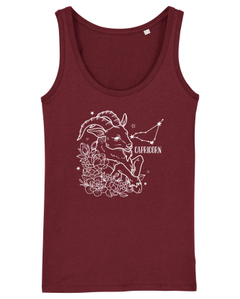 Zodiac Floral - Zodia Capricorn - pt culori inchise Burgundy