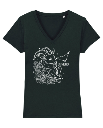 Zodiac Floral - Zodia Capricorn - pt culori inchise Black