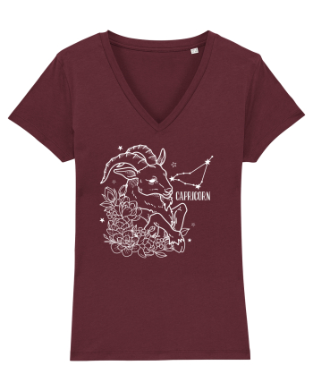 Zodiac Floral - Zodia Capricorn - pt culori inchise Burgundy