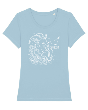 Zodiac Floral - Zodia Capricorn - pt culori inchise Sky Blue