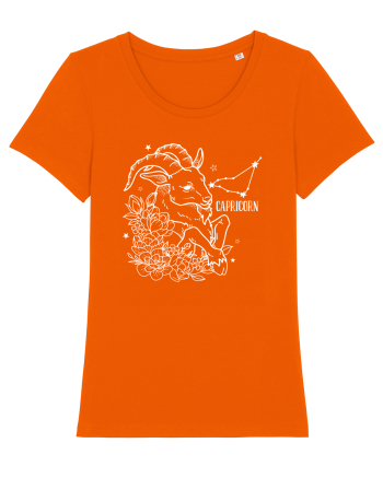 Zodiac Floral - Zodia Capricorn - pt culori inchise Bright Orange
