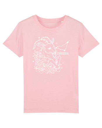Zodiac Floral - Zodia Capricorn - pt culori inchise Cotton Pink