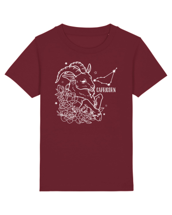 Zodiac Floral - Zodia Capricorn - pt culori inchise Burgundy