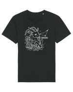 Zodiac Floral - Zodia Capricorn - pt culori inchise Tricou mânecă scurtă Unisex Rocker