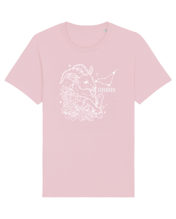 Zodiac Floral - Zodia Capricorn - pt culori inchise Cotton Pink