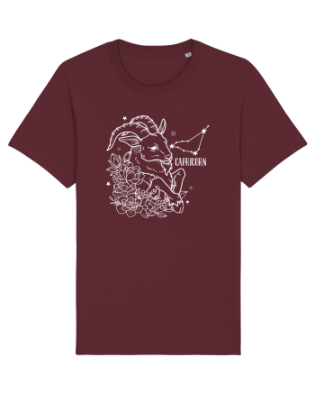 Zodiac Floral - Zodia Capricorn - pt culori inchise Burgundy