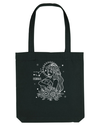 Zodiac Floral - Zodia Fecioară - pt culori inchise Black