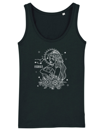 Zodiac Floral - Zodia Fecioară - pt culori inchise Black
