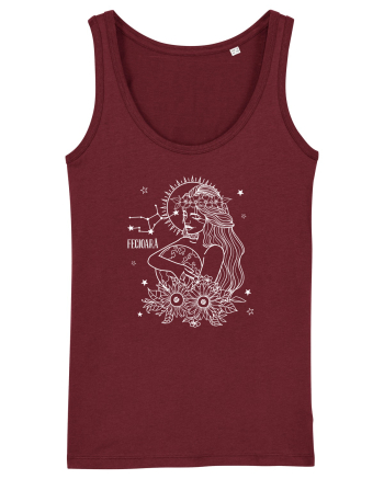 Zodiac Floral - Zodia Fecioară - pt culori inchise Burgundy