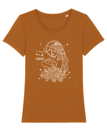 Zodiac Floral - Zodia Fecioară - pt culori inchise Roasted Orange