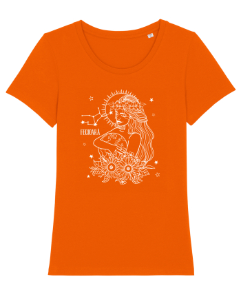 Zodiac Floral - Zodia Fecioară - pt culori inchise Bright Orange