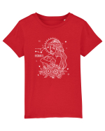 Zodiac Floral - Zodia Fecioară - pt culori inchise Tricou mânecă scurtă  Copii Mini Creator